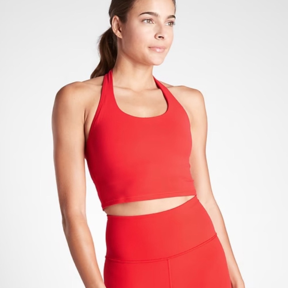 Athleta Red Racerback Sports Bra